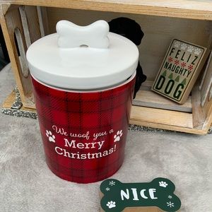 dog treat ceramic cannister